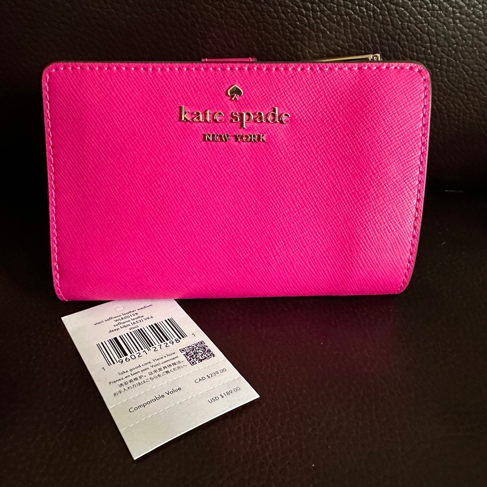 BNWT Kate Spade Medium Staci Saffiano Wallet